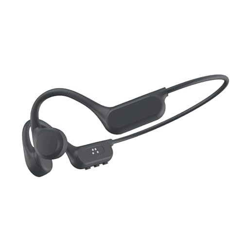 Sports bone conduction headphones, 6.0, wireless open-air headphones, with microphone, battery life up to 15 hours, IP68 waterproof rating, suitable for running and fitness exercises (black)