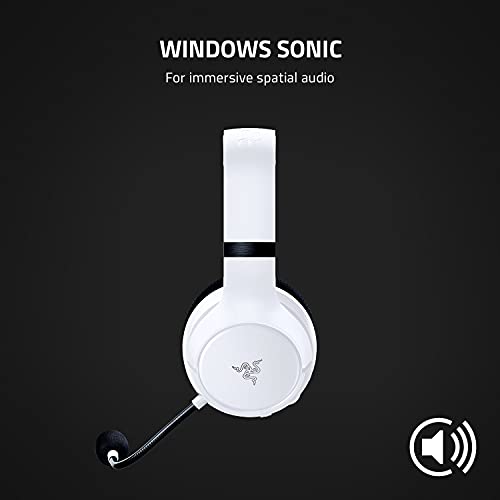 Razer Kaira Wireless Gaming Headset for Xbox Series X|S, Xbox One: Triforce Titanium 50mm Drivers - Cardioid Mic - Breathable Memory Foam Ear Cushions - EQ Pairing Button - Windows Sonic - White - color: White, style: Kaira