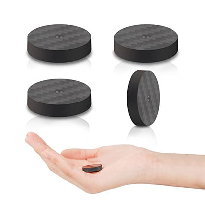 Monosaudio 4Pcs Carbon Fiber Isolation Speaker Spikes Pads 25X5mm Speaker Spike Floor Protectors Speaker Isolation Feet for Audio,Speakers,Subwoofers,Amplifier,Home Theater,Turntable,DAC(Black) - size: 25X5mm