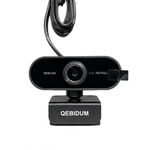 Computer Camera PC Webcam Full HD 1080p 360 Degrees Wide Angle 30fps Video USB Web Cam with Microphone for Mac Laptop Desktop Conferencing Chatting and Live Streaming