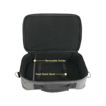 Rockhouse Padded Guitar Pedalboard Carry Case, Music Gear Gig Bag (MEB-S) | Internal 12.6*8.26*2.75'', Fit for BOSS GT-1 Effect Pedals, Accessory Pocket for Cables/Tuners/Power Supply, Musician DJ Gift - size: MEB-S