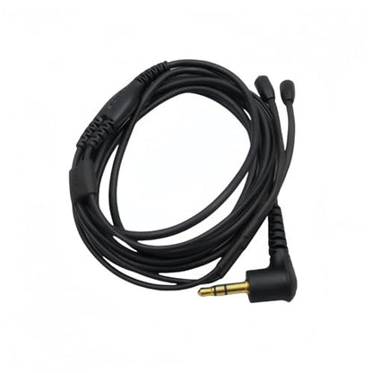 Replacement EAC64BK 64 -Inch Detachable Earphone Cable for Shure SE215, SE315, SE425 SE535 and SE846 Earphones (Black) - color: Black
