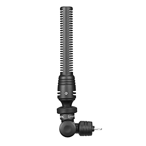 Saramonic SmartMic5 Di | Unidirectional Micro-Shotgun Microphone with Lightning for Apple iPhones and iPads for Videos, Vlogging, Live Streaming, Social Media Updates and More | Lightning connector with unidirectional pattern and shock mount for vlogging,