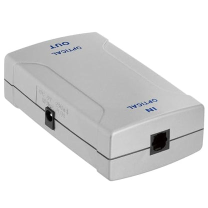 Optical Toslink Jack to Toslink Jack Digital Audio Converter Amplifier Box, Optical Toslink Extender for DVD/Blu-ray Players, Game Consoles, Audio receivers, Satellite Boxes, Cable Boxes - size: Toslink Jack to Toslink Jack
