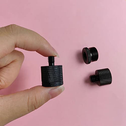 4 Pieces Mic Screw Adapter, 5/8 Female to 3/8 Male and 3/8 Female to 5/8 Male, 5/8 Female to 1/4 Male and 1/4 Female to 5/8 Male, Mic Thread Adapter, Microphone Adapter