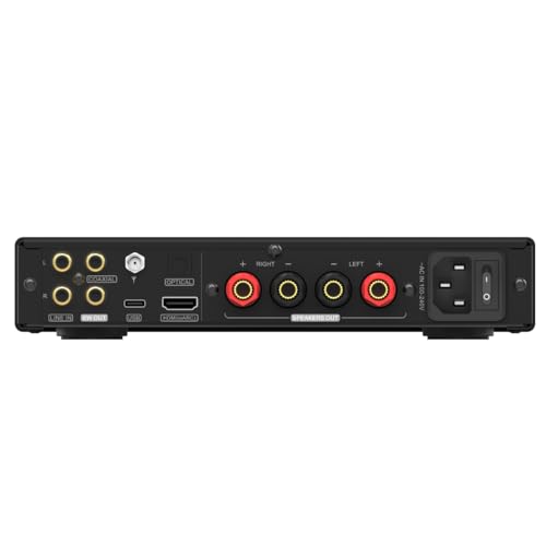 SMSL AO300Pro Power Amplifier DAC Headphone Amp 2.1CH 165Wx2 with MA5332MS IC MQA MQA-CD DAC CS43131 IC 4.4mm/6.35mm 768K/32Bit XMOS XU316 USB/BT5.3/Coax/Opt/RCA/HDMI(eARC) Input Amps(Black)