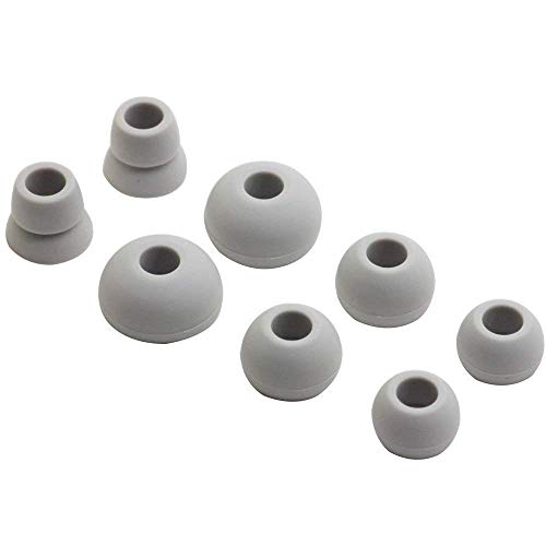 Alitutumao 8pcs Replacement Earbuds Silicone Eartips Compatible with Wireless Powerbeats 3 Powerbeats3 Beats by dr dre Earphones (Grey) - color: Grey