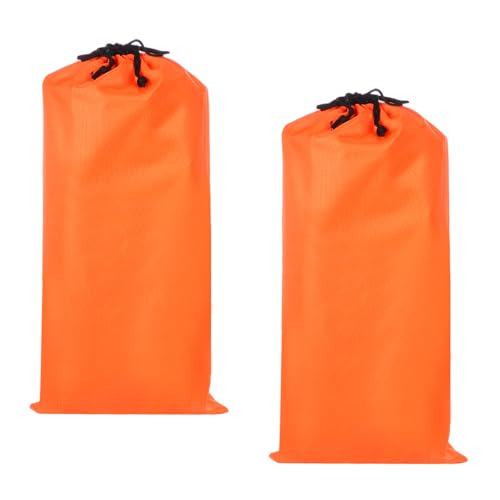 2 Pcs 18 x 10 Inch Tripod Monopod Case Bag, Oxford Cloth Foldable Tripod Carrying Case Bag with Drawstring, Fits Speaker/Light Stand/Studio/Outdoor/Travel/Camping, Orange - size: 18x10 Inch