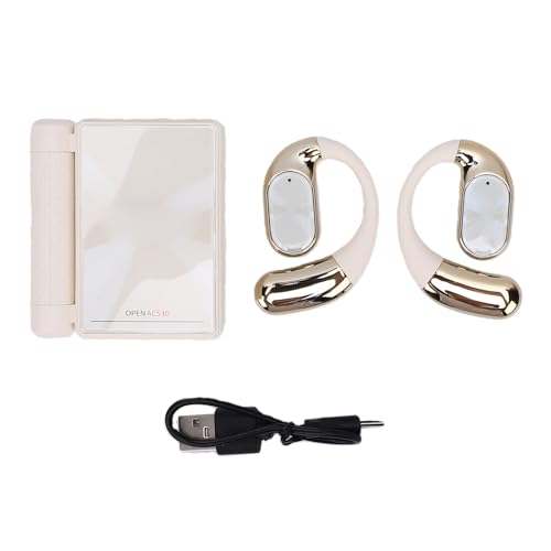 Ear Buds Wireless Earbuds Bluetooth Headphones, 2026 New Dual Fold Design Bluetooth 6.0 Earbuds with Ear Hooks, Sweatproof Noise Canceling, for Running Working (White 4000K) - color: White 4000K