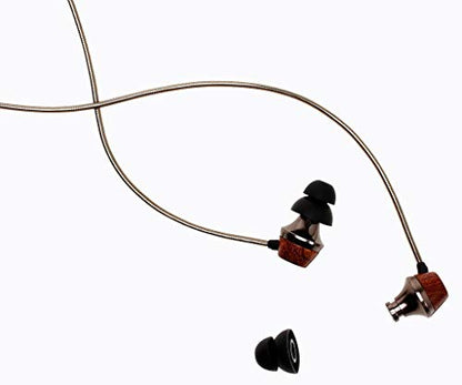 Symphonized ALN 2.0 Premium Genuine Wood In-ear Noise-isolating Headphones|Earbuds|Earphones with Innovative Shield Technology Cable and Mic (Gunmetal) - color: Gunmetal