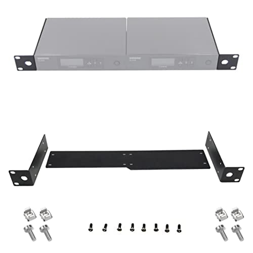 Rackmount Bracket for Shure QLXD4 Dual Receivers Wireless System | 2mm Cold-rolled Steel Mount Kit Fits Standard 19" Rack and Flight Case Distribution for Double (2) QLXD Installing
