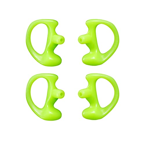 Replacement Soft Silicone Eardud Earmold for Walkie Talkie Audio Kit Air Acoustic Tube Earpiece Headset (Green, Medium(2 Pairs)) - color: Green, size: Medium 2pairs