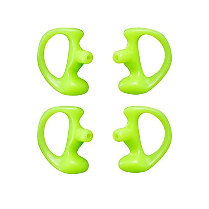 Replacement Soft Silicone Eardud Earmold for Walkie Talkie Audio Kit Air Acoustic Tube Earpiece Headset (Green, Medium(2 Pairs)) - color: Green, size: Medium 2pairs