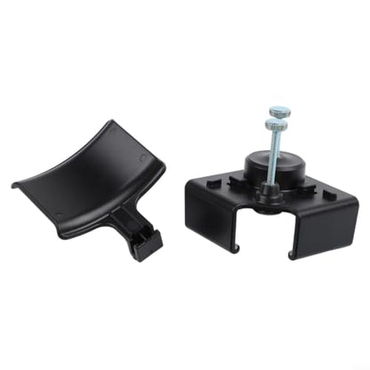 Adjustable Headphone Stand Clamp On Desk Mount for Gaming Headsets - Space Saving ABS Holder with Cable Management - Black Office Organizer