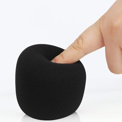 2 Pack Foam Mic Cover Handheld Microphone Windscreen | Fits Most Ball-Type Microphone, Soft and Comfortable Mic Muffler Handheld Microphone Cover