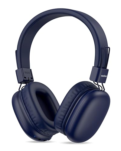 awatrue Kids Over-Ear Bluetooth Headphones, 85dBA Safe Volume, Navy Blue | Built-in Microphone, Bluetooth 5.4, Foldable, 50H Playtime, USB-C Charging - color: NavyBlue