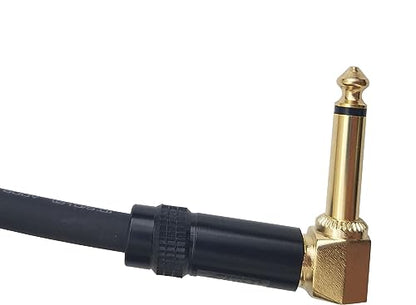 Audio2000'S E27150P2 Two-Pack 50-Feet Gold-Plated 1/4-Inch TS Right Angle to Gold-Plated 1/4-Inch TS Right Angle Audio/Patch/Stage/Recoding/Instrument Cables (Total Two 50-Feet Cables)