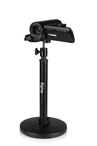 Gator Frameworks Camera Mount Mic Stand Adapter (GFW-MIC-CAMERA-MT) | Ball-and-Socket Head, Standard 1/4-20 Camera Threads, 360-Degree Rotation, 180-Degree Tilt