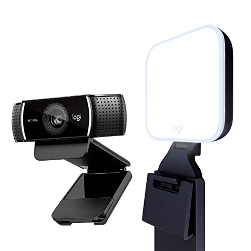 Logitech C922x Pro for Creators Litra Glow - The Ultimate Solution for a Professional Look During Video-Calls - size: 1 Pack, style: 1080P/30 fps, 720p/60fps