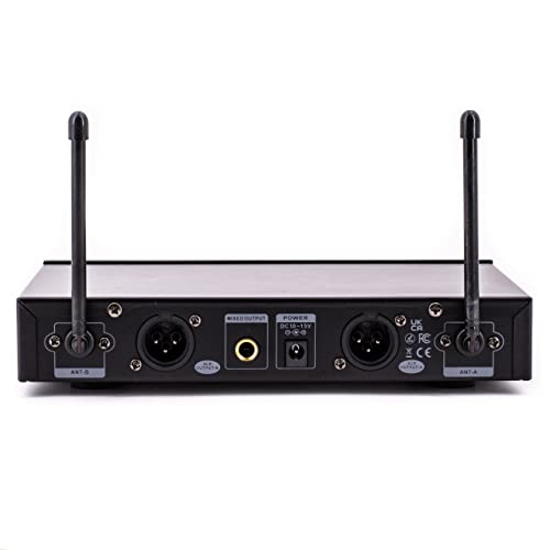 CAD Audio WX200 UHF Dual Handheld Microphone System | 2 Channels. 164 Feet Range, Metal Receiver, XLR and 14? Outputs, 10 Hr Battery - style: WX200
