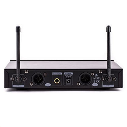 CAD Audio WX200 UHF Dual Handheld Microphone System | 2 Channels. 164 Feet Range, Metal Receiver, XLR and 14? Outputs, 10 Hr Battery - style: WX200