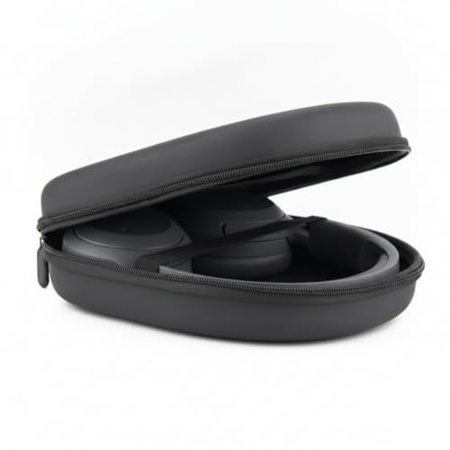 Sleek Hard Shell Design Over-Ear Headphone Case, Compact EVA Travel Protection with Secure Zipper (1 Count)