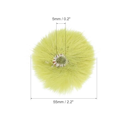 PATIKIL Furry 마이크 윈드스크린 5mm x 55mm 마이크 커버 윈드실드 실내 실외 마이크용 옐로우 2팩 - color: 옐로우, size: 5mm x 55mm