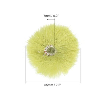 PATIKIL Furry 마이크 윈드스크린 5mm x 55mm 마이크 커버 윈드실드 실내 실외 마이크용 옐로우 2팩 - color: 옐로우, size: 5mm x 55mm