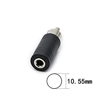 3.5mm Female to RCA Male Adapter 3-Pack RCA Plug to 1/8" Female Mono Jack Audio Connector Converter,for Receiver, Subwoofer, Speaker, Audio Equipment