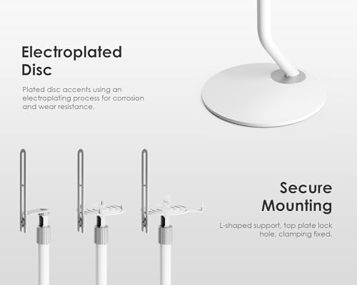 FITUEYES Universal Speaker Stand Pair, with Height Adjustable, White,1 Pair - color: White