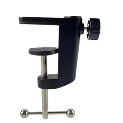 Metal Desk Clamp Universal C Shape Table Mounting Clamp for Microphone Suspension Boom Scissor Arm Stand Holder with Adjustable Screw Fits up to 2.16"/5.5cm Desktop Thickness-Black,White - color: Black