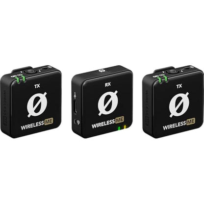 RØDE Wireless ME Dual Set Ultra-Compact Wireless Microphone System with Built-in Microphones, GainAssist Technology and 100m Range for Filmmaking, Interviews and Content Creation (Black) - style: WIME Dual