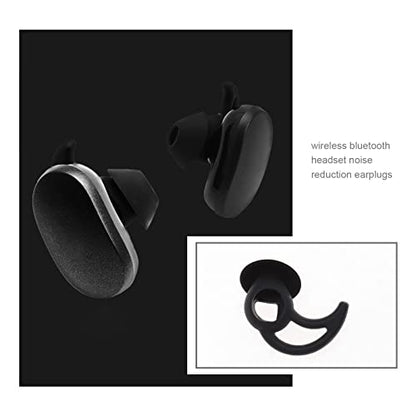 Create idea 3 Pairs Earbuds Cover Silicone Earhooks Ear Loops in-Ear Earbuds Tips with Wings Compatible with Bo-se QuietComfort and Sport Earphones S M L Black