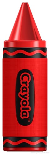 Crayola Kids Crayon Speakers Bluetooth, Portable Bluetooth Speakers | 20W Peak Power HD Sound, Mini Bluetooth Speaker Wireless with TWS Pairing BT 5.3, FM Radio Home/Party/Outdoor/Travel - color: Red