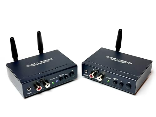 DYNASTY PROAUDIO WSA-5BT Wireless Audio Adapter with Qualcomm® aptX™ Lossless Bluetooth 5.3 Chipset, Ultra Low Latency, Dual Band 5.2/5.8GHz, Easy Setup for AVR/TV/PC with Stereo Sound System - color: Black