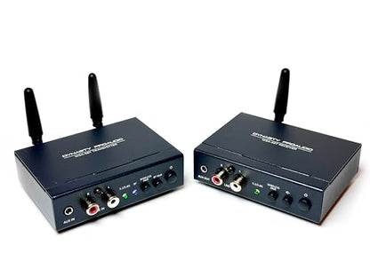 DYNASTY PROAUDIO WSA-5BT Wireless Audio Adapter with Qualcomm® aptX™ Lossless Bluetooth 5.3 Chipset, Ultra Low Latency, Dual Band 5.2/5.8GHz, Easy Setup for AVR/TV/PC with Stereo Sound System - color: Black