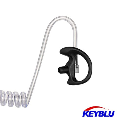 Universal Radio Replacement Earmold, Insert Soft Silicone Earmold Earbud Earplug for Two-Way Radio Coil Tube Audio Kits for Walkie Talkie Acoustic Earpiece Headset (Black, Medium, 2 Pair) - color: Black