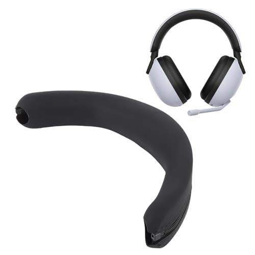 Tangxi Headband Cover Compatible with INZONE H7 H9 Gaming Headsets, Replacement Headphone Headband Cushion Pad Cover, Silicone Headband Protector with Zipper (Black) - color: Black