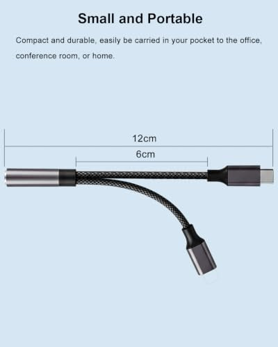 AreMe 2-in-1 Headphone Adapter for Lightning & USB C to 3.5mm Audio Adapter