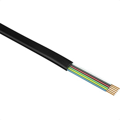 NECABLES 2Pack 6 Inch Short RJ12 Cable Short Telephone Cord Phone Cable | RJ12 6P6C Male to Male Straight Wired for Both Data and Voice Use Black - size: 6 inch
