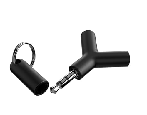 Headphone Audio Y-Splitter, 3.5mm Male to Dual 3.5mm Female Adapter for 2 Headphones/Earphones, Compatible with iPhone, iPad, MP3 (1pack-Black)