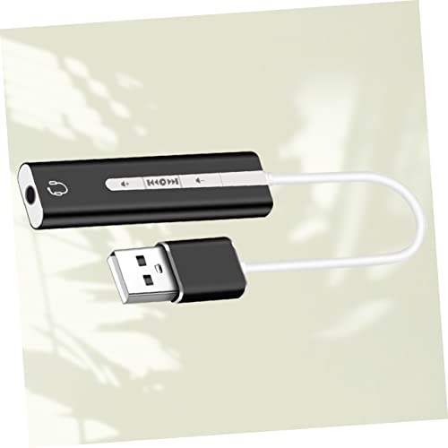 OSALADI 2pcs USB Sound Card Track for Computer Mic Earphone Support Play Volume Long-