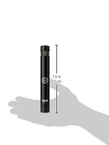 AKG Pro Audio P170 Professional, All Metal, Switchable Attenuation, Small Diaphragm Condenser Instrumental Microphone Silver Blue