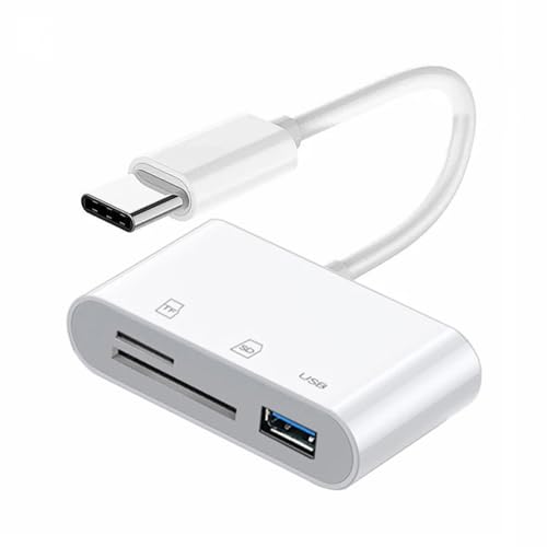 CY USB 2.0 Type C USB-C to TF Micro SD SDXC USB Female Card Reader Adapter Compatible with MAC Laptop Tablet Phone - style: SD+TF+USB