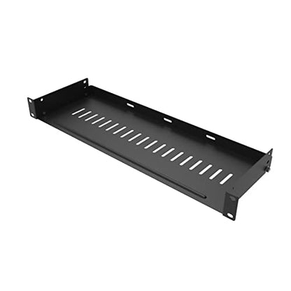 1U Disassembled Vented Rack Shelf Universal Rack Tray No Lip | for 19 Inches Network Cabinet or Server Rack (6 Inches Deep) - size: 6 Inches Deep