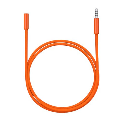 4FT Headphone Extension Cable 3.5mm Male to Female Stereo Audio Extension Cable with Microphone Nylon Braided Aux Adapter Extender Cord for Home/Car Stereos Smartphones Tablets Media Players and More