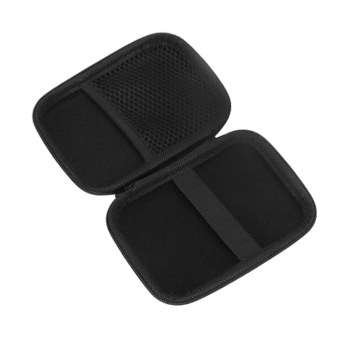 Tofficu 2pcs Eva Storage Box for Headphones Earphones Mini Camera Data Cable Key Coin Compact Travel Case - color: Black