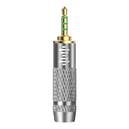 GEEKRIA 2.5mm 4-Pole Balanced Male to 3.5mm 4-Pole Balanced Female Headphones Adapter, for Balanced 2.5mm Output Devices, Aluminum Alloy Audio Converter, Gold Plated - size: 2.5mm Male to 3.5mm Balanced Female