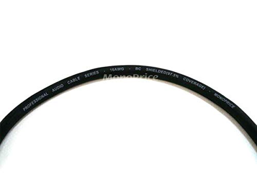 Monoprice XLR Male to 1/4-Inch TRS Male Cable - 10 Feet - Black, 16AWG, Gold Plated - Premier Series - size: 10 feet