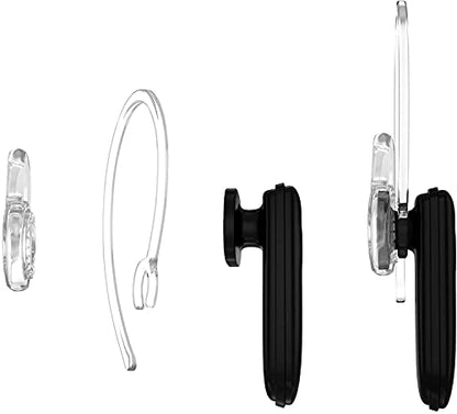 Replacement Earbuds 3 Piece Medium Ear Gels Tips w/Clear Ear Hook for Voyager Edge Wireless Bluetooth, Set of 4 - Clear